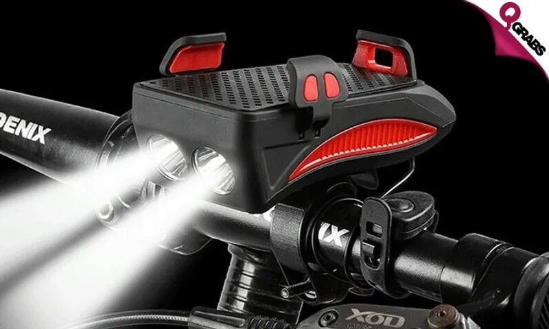 4-in-1 Horn LED Bike Headlight!